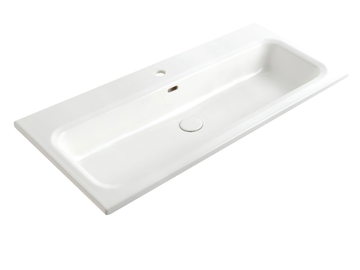 OMNIA - Wall-mounted rectangular washbasin by Olympia Ceramica - view 3